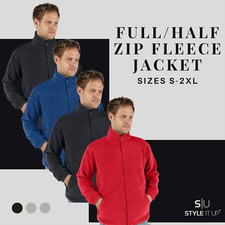 Mens Fleece Jacket Full Zip Up