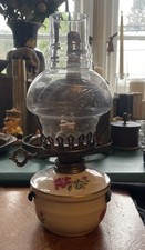 Vintage Oil Lamp With Metal