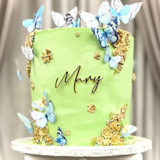 Name Cake Charm Script Name Cake Topper Personalised Acrylic Cake Charm Gold