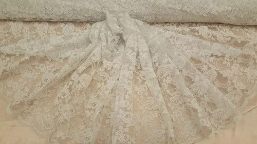 White bridal lace fabric with - lace,