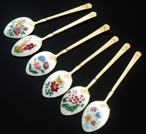 Cased sterling silver enamel - cased,