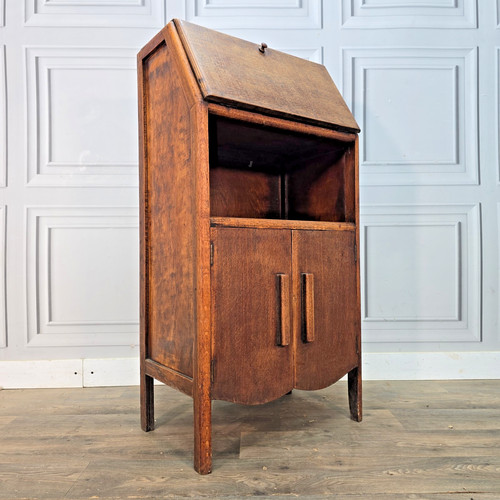 Vintage oak bureau - oak, small
