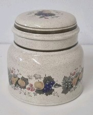 Royal Doulton Harvest Garland Stoneware Lidded Sugar Bowl Pot Unused Condition 