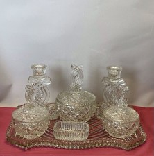 7 Piece Vintage clear Glass