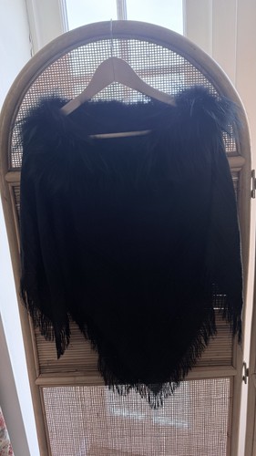 Gucci black wool silk - wool, shawl