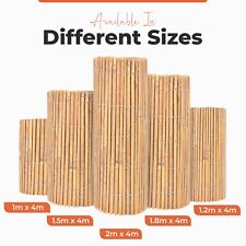 4M Slatted Bamboo Fence Screening Roll Natural Slat Panel Privacy Garden Penal