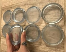 8 x small clear rubber castor cups carpet/floor chair/sofa furniture protectors