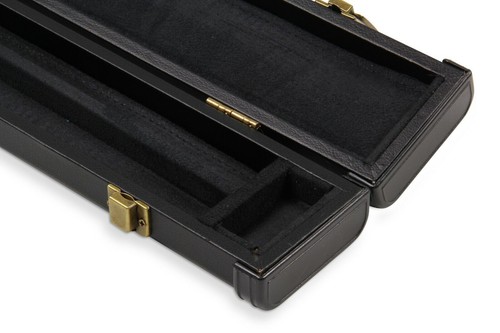 Plain black hard cue case - plain,