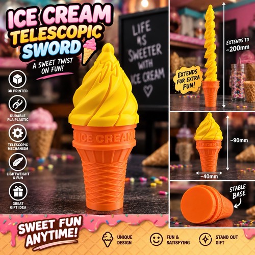 Ice cream cone telescopic - ice,