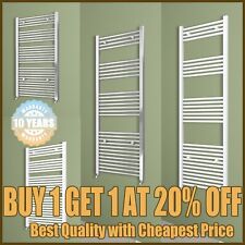 Modern Bathroom Straight Heated Towel Rail Radiator White Chrome Ladder Warmer