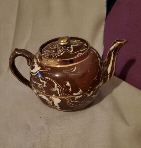 Sudlow burslem teapot brown - burslem,