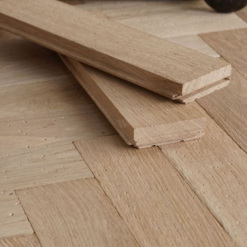 Tumbled solid oak parquet - 10",