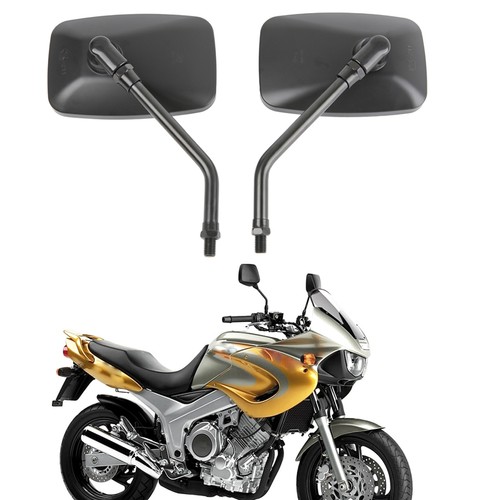 Black 10mm rectangle rearview - rectangle,