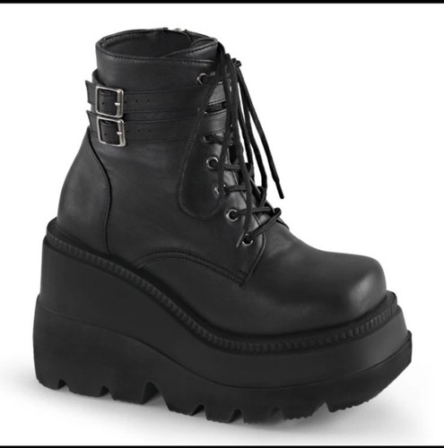 Demonia shaker black vegan - black,