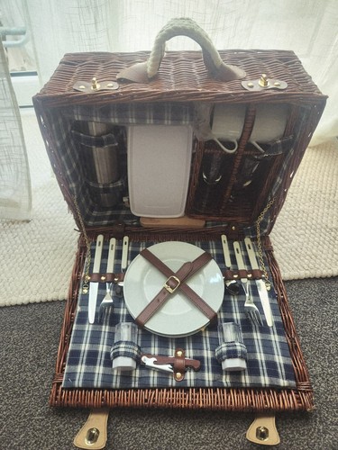 Person wicker picnic hamper - picnic,