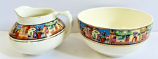 Crown Ducal “Cries of London” Milk Jug & Sugar Bowl Set Vintage English Pottery