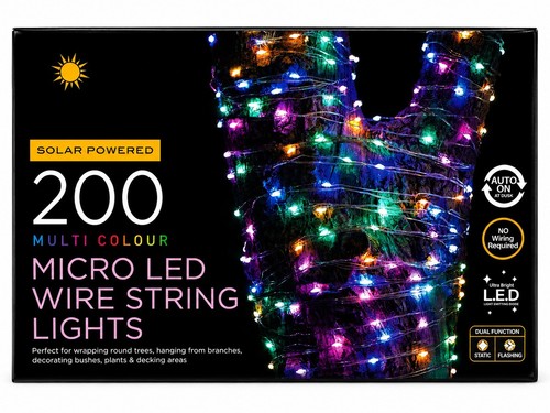 Solar powered led string - powered,