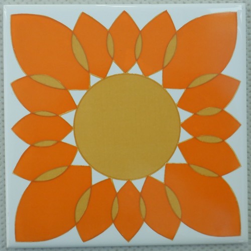 Vintage ceramic wall tile - ceramic,