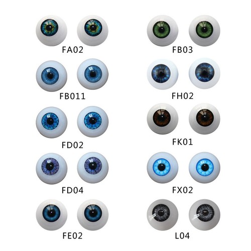 Half round acrylic eyes - round,