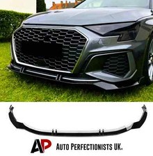 Audi A3 S3 S Line 8Y Gloss Black Front Splitter Spoiler Lip Body Kit 2020+