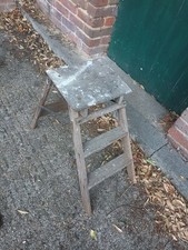 Small Vintage Wooden Steps Ladder