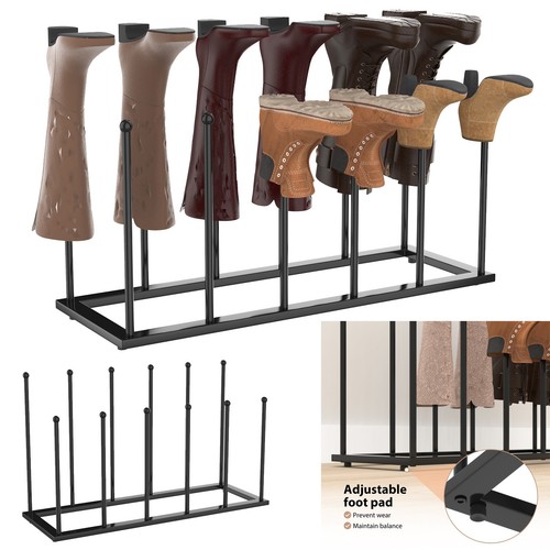 Pair steel welly boot rack - steel,