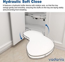 VADANIA Kitchen Cabinet Blind Corner Pullout Organizer for 36-inch/900mm Cabinet