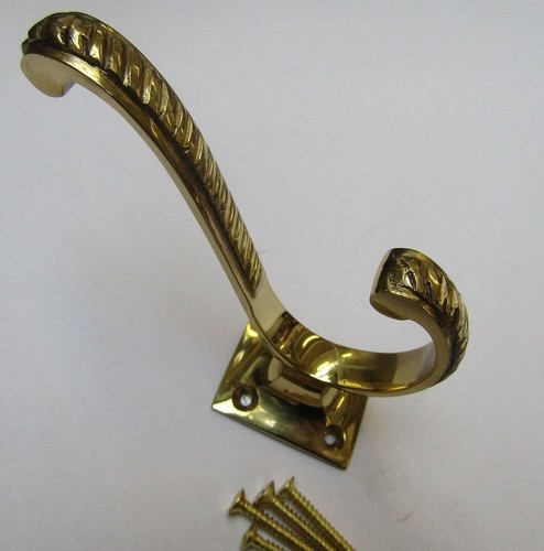 Brass hat and coat hooks - hat,