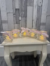 5 x Glass led candle holders