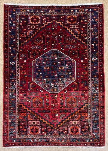 5x7 hand knotted wool vintage - 5x7,