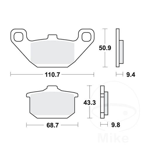 Trw brake pads front - trw,