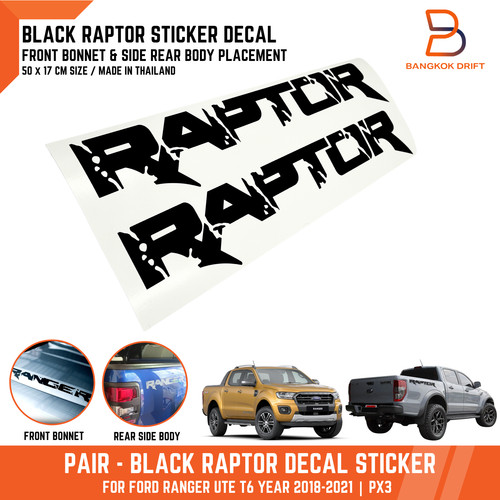 Black raptor bonnet - bonnet, side