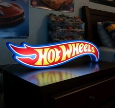 White LED Light Box Sign Lightbox Room Garage Wall Decor Compatible Hot Wheels
