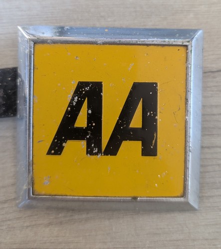 Vintage square car badge - square,