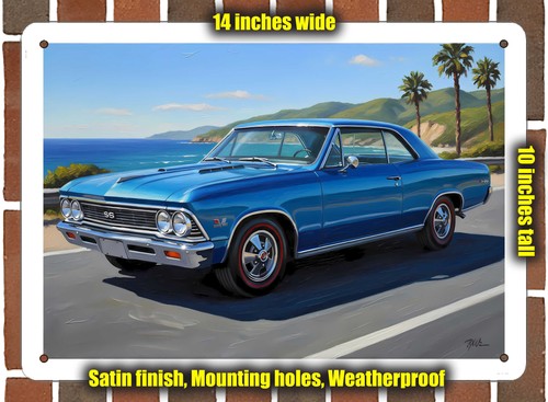 Metal sign 1966 chevrolet - sign,