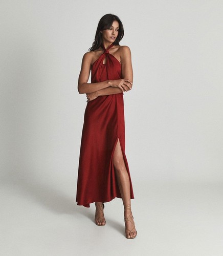 Reiss lorena satin halter - satin,