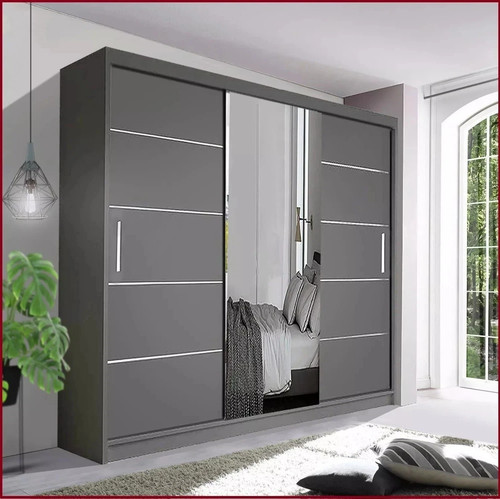 Sliding wardrobe with mirror - wardrobe,
