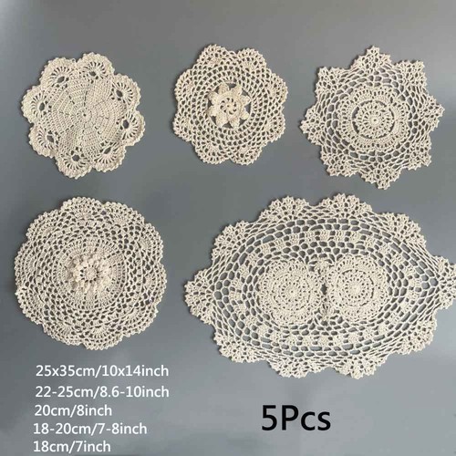 5pc lot vintage hand crochet - 5pc/lot,