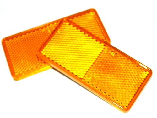 Amber reflector self adhesive - amber,