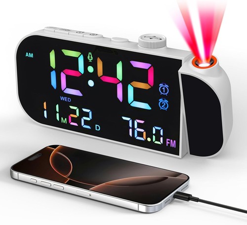 Projection alarm clock with - projection,