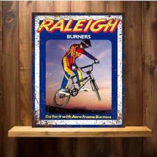 Raleigh Burner BMX Classic Bike metal wall sign plaque shed man cave garage