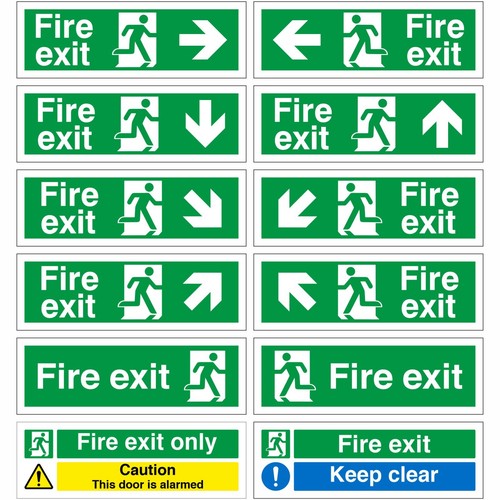 Fire exit sign durable - fire,