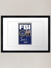 Jimmy Woo FBI Badge Framed Art