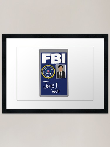 Jimmy woo fbi badge - jimmy, framed