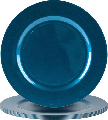 Metallic charger plates blue - charger,