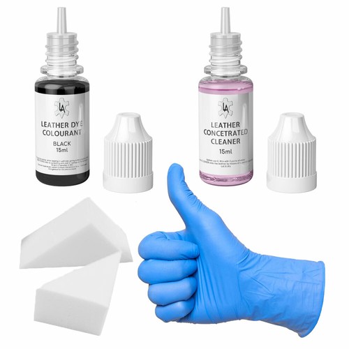 Black leather repair kit - black, dye