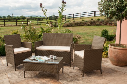 Rattan garden furniture set - set, 4