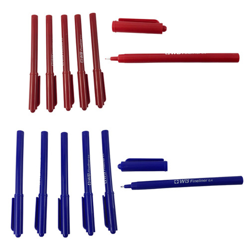 Blue red fine line office - blue/red,