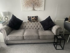 Chesterfield 3 seater grey
