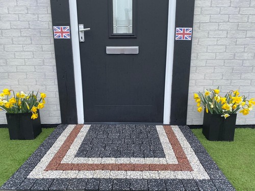 Front door step kit stone - step,